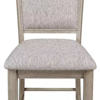 GDFStudio Sawyer Farmhouse 25 Wood Upholstered Counter Height Stool with Footrest
