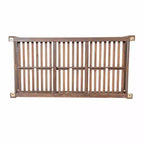 Twin Size Porch Swing Daybed Frame with Acacia Wood and Hemp Ropes for Garden and Patio