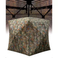 270 See Through Pop Up Ground Hunting Blind for 2-4 Person, Waterproof Camouflage Tent with Silent Magnetic Door, Portable for Deer & Turkey Hunting