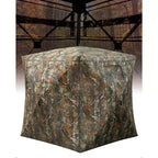 270 See Through Pop Up Ground Hunting Blind for 2-4 Person, Waterproof Camouflage Tent with Silent Magnetic Door, Portable for Deer & Turkey Hunting