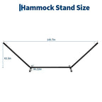 12-Foot Heavy Duty Steel Hammock Stand with Hooks and Chains  Portable 2 Person Design  450 Pound Weight Capacity  Ideal for Outside