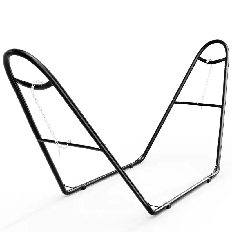 Universal Double Hammock Stand with 550-Pound Weight Capacity  Heavy-Duty Outdoor Hammock Stand  Fits 9 to 14 Foot Long Hammocks  Black Finish