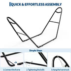 Universal Double Hammock Stand with 550-Pound Weight Capacity  Heavy-Duty Outdoor Hammock Stand  Fits 9 to 14 Foot Long Hammocks  Black Finish