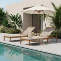 Christopher Knight Home Huyn Modern Acacia Wood and Rope Outdoor Chaise Lounge