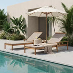 Christopher Knight Home Huyn Modern Acacia Wood and Rope Outdoor Chaise Lounge
