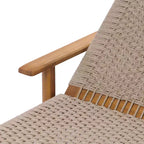 Christopher Knight Home Huyn Modern Acacia Wood and Rope Outdoor Chaise Lounge