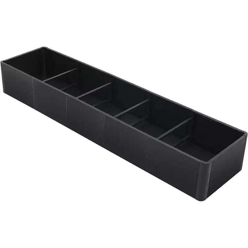 Extra Long Open Base Metal Raised Bed  Modern Metal, Tool-Free Snap-On Assembly, Rounded Corners, Open Base, Drainage Holes, For Patio,Balcony,Yard