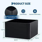 Extra Long Open Base Metal Raised Bed  Modern Metal, Tool-Free Snap-On Assembly, Rounded Corners, Open Base, Drainage Holes, For Patio,Balcony,Yard