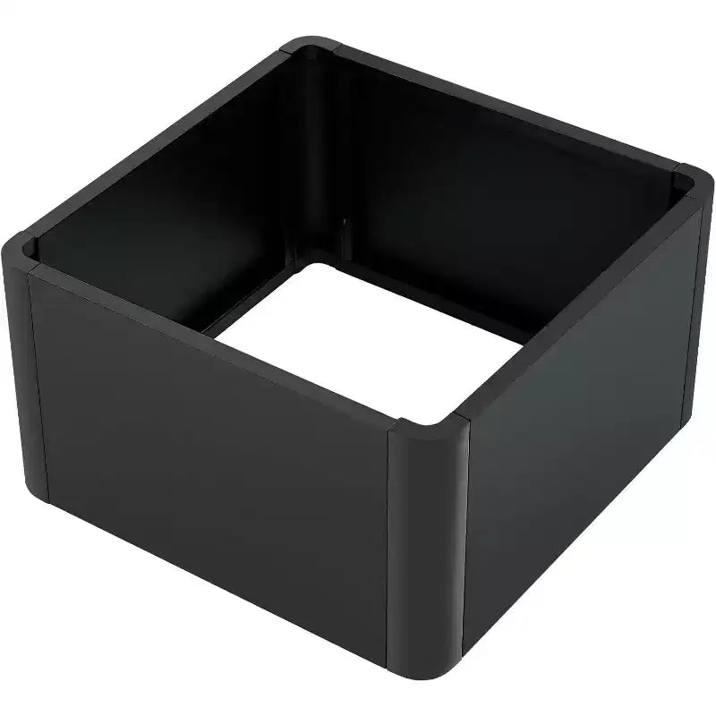 Extra Long Open Base Metal Raised Bed  Modern Metal, Tool-Free Snap-On Assembly, Rounded Corners, Open Base, Drainage Holes, For Patio,Balcony,Yard