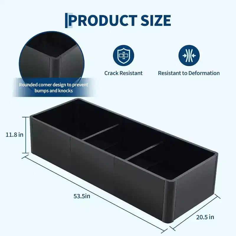 Extra Long Open Base Metal Raised Bed  Modern Metal, Tool-Free Snap-On Assembly, Rounded Corners, Open Base, Drainage Holes, For Patio,Balcony,Yard