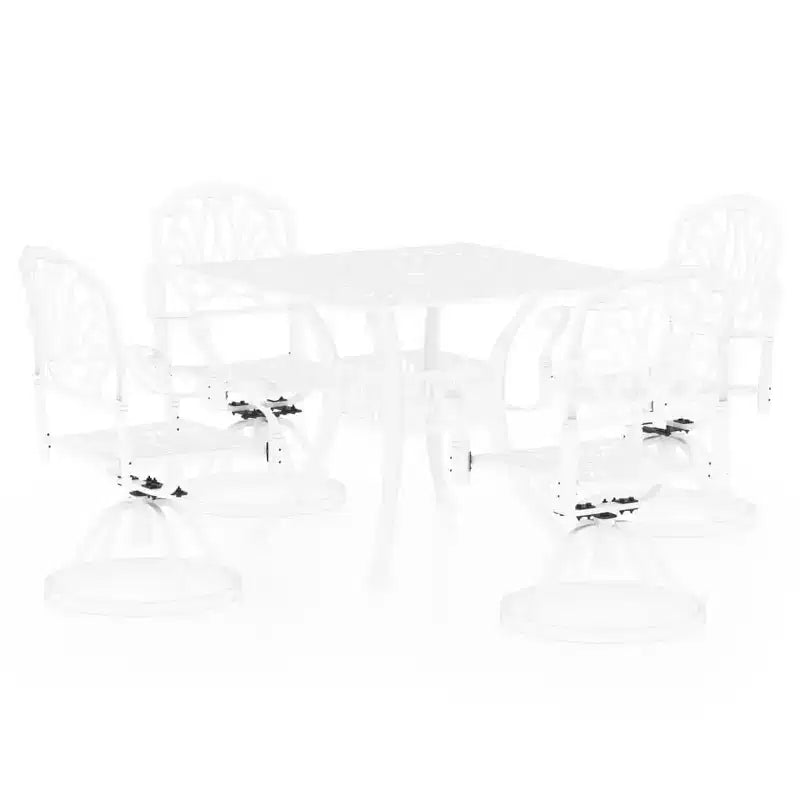 vidaXL Bistro Set Cast aluminum Medium Swivel Outdoor Bistro Set