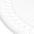 vidaXL Bistro Set White Cast Aluminum Standard Swivel Bistro Set