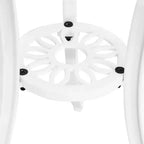 vidaXL Bistro Set White Cast Aluminum Standard Swivel Bistro Set