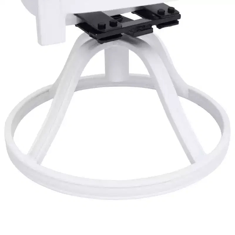 vidaXL Bistro Set White Cast Aluminum Standard Swivel Bistro Set