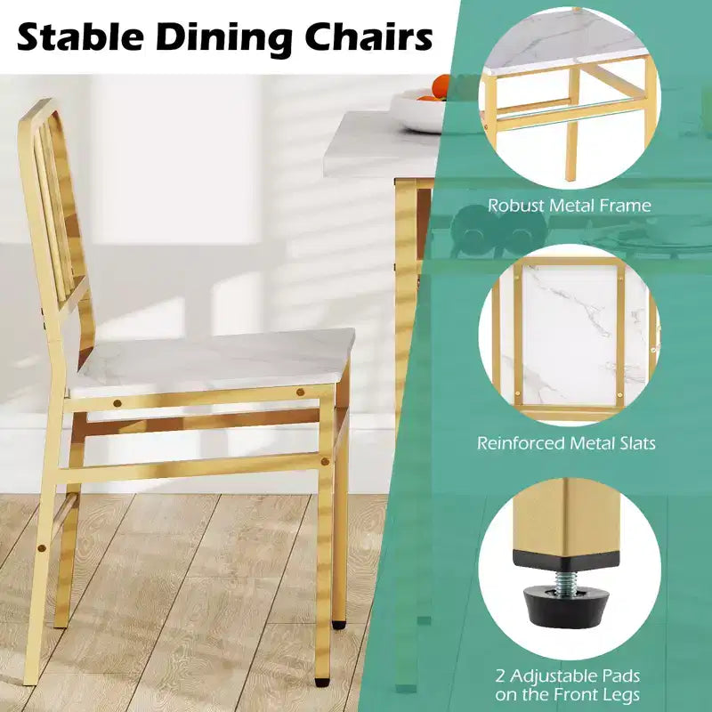 Costway 3-Piece Rectangular Dining Table&Chairs Set Wooden Breakfast Nook w/Storage Rack