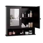 Bathroom Wall Cabinet With 2 Mirror Doors And 1 Shelf