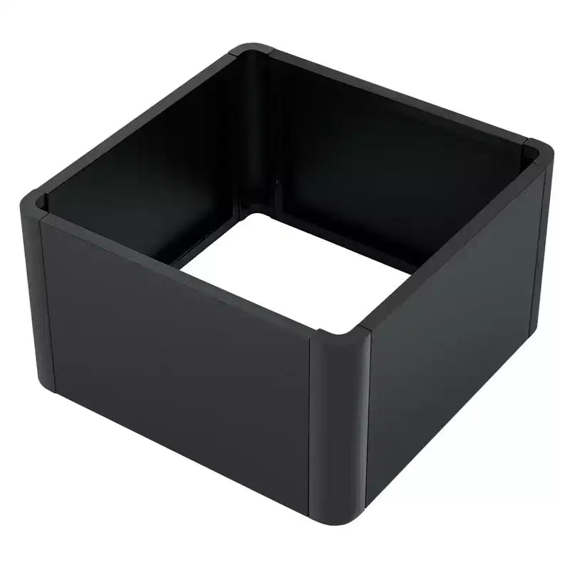 Acekool Square Metal Planter Box with Drainage Base and Tool Free Snap Assembly for Patio Balcony Garden