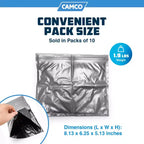 Camco Leak Proof Double Lined Camping Toilet Waste Bags, Travel Bucket Potty Bags for Camping, Hunting, & Outdoor Activities 10 Pack