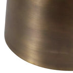 Decorative Round End and Side Table for Small Spaces - Agate Top with Metal Base for Living Room and Bedroom Decor - 20, Gold & White