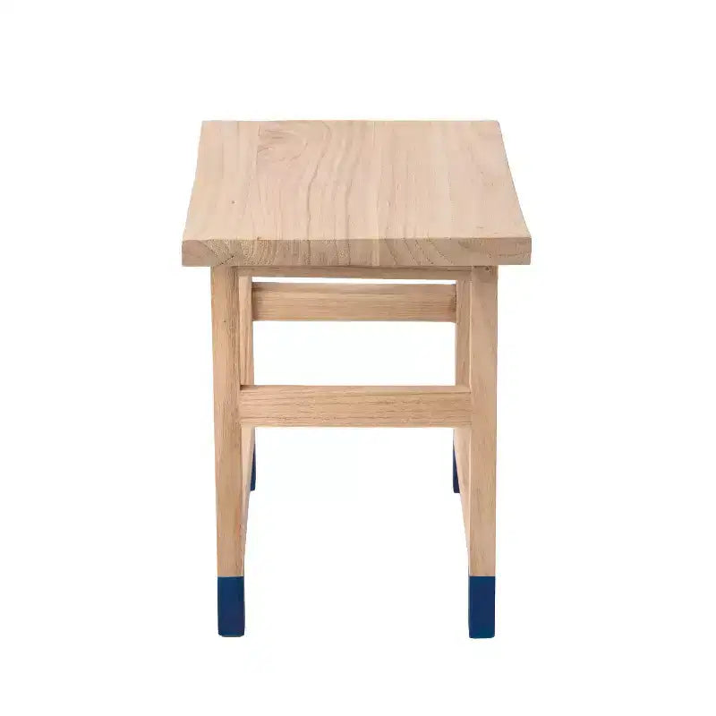 JONATHAN Y Finesse 18.3 Classic Casual Handcrafted Solid Mindi Wood Accent Stool with Tipped Legs