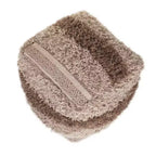 HomeRoots 18 Beige Striped Pouf Ottoman