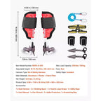 VEVOR Tree Climbing Spikes Set, Height-Adjustable Tree Climbing Gear with Straps & Spike Protectors, 350 lbs Load Capacity, Black & Red