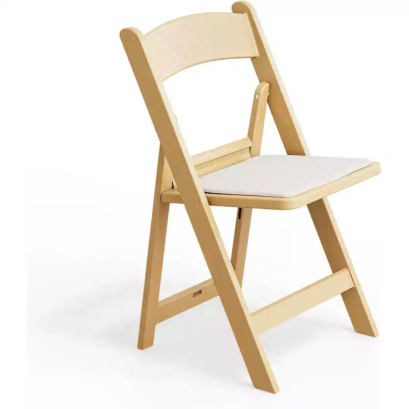 VINGLI Resin Folding Chairs with Cushion, Foldable Plastic Chair with Comfortable Padded Seats, Perfect for Event Party Indoor Outdoor