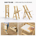 VINGLI Resin Folding Chairs with Cushion, Foldable Plastic Chair with Comfortable Padded Seats, Perfect for Event Party Indoor Outdoor