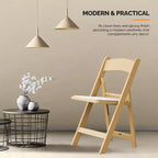 VINGLI Resin Folding Chairs with Cushion, Foldable Plastic Chair with Comfortable Padded Seats, Perfect for Event Party Indoor Outdoor