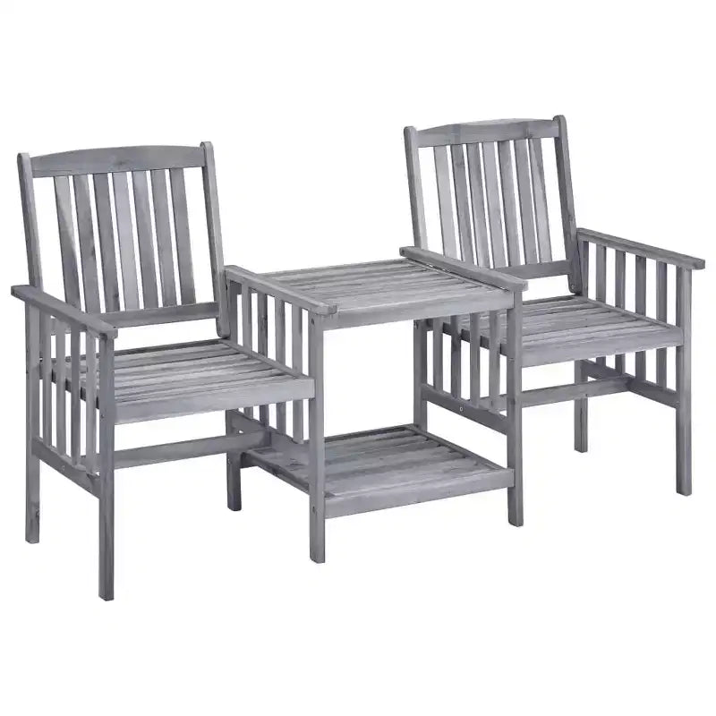 vidaXL Patio Chair With Tea Table