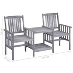 vidaXL Patio Chair With Tea Table