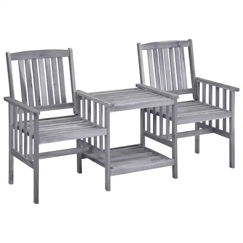 vidaXL Patio Chair With Tea Table