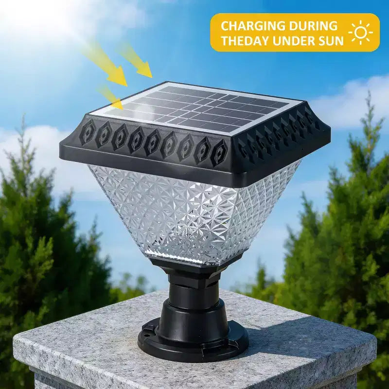 C Cattleya 2-Pack 8.5inch Matte Black Solar Post Cap Light with Remote Control,3CCT & RGB, Timer Function