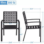 3-Piece Wrought Iron Bistro Set - Rust-Resistant Outdoor Table & Chairs for Patio, Balcony & Conservatory