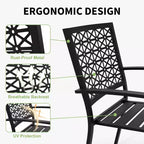 3-Piece Wrought Iron Bistro Set - Rust-Resistant Outdoor Table & Chairs for Patio, Balcony & Conservatory