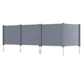 Costway 48'' x 38'' Air Conditioner Fence 4 Panels w/Metal Ground Stakes No Dig Trash Can