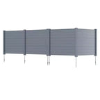 Costway 48'' x 38'' Air Conditioner Fence 4 Panels w/Metal Ground Stakes No Dig Trash Can