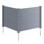Costway 48'' x 38'' Air Conditioner Fence 4 Panels w/Metal Ground Stakes No Dig Trash Can