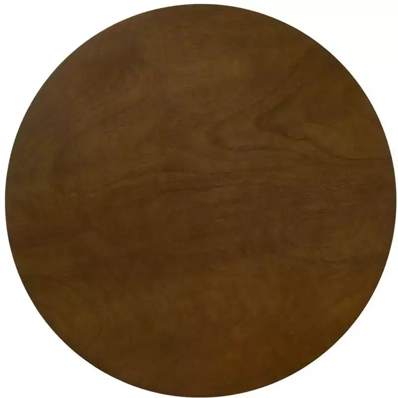 Roundhill Furniture Arnott Round Dining Table, Walnut Finish