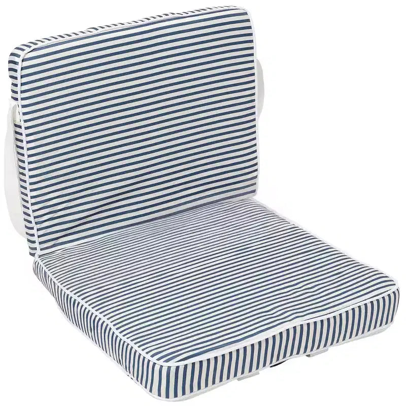 Sunnylife: Take Anywhere Folding Chair - Resort Stripe Navy Blue, Lounger Seat