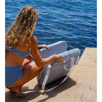 Sunnylife: Take Anywhere Folding Chair - Resort Stripe Navy Blue, Lounger Seat