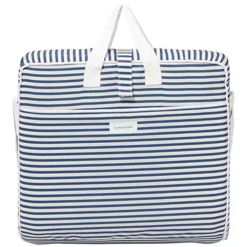 Sunnylife: Take Anywhere Folding Chair - Resort Stripe Navy Blue, Lounger Seat