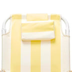 Sunnylife: Deluxe Beach Chair - La Mer Limon Stripe - Yellow Fabric Lounger Seat