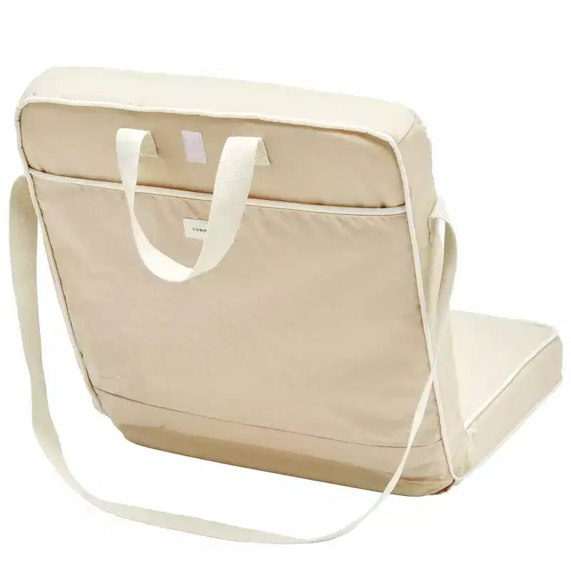 Sunnylife: Take Anywhere Folding Chair - Oyster, Cream Portable Sun Lounger Seat