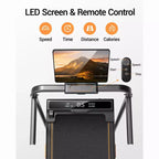 4-in-1 Foldable Walking Pad with Handle, 14% Incline Under-Desk Treadmill for Home, 2.5 HP Quiet Brushless Motor