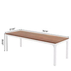 MAYEERTY 78.7 Extra Long Industrial Double Workstation Desk, 2-Person Home Office Desk with Heavy-Duty Metal Frame, 200lbs Capacity MDF Tabletop