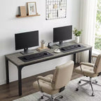 MAYEERTY 78.7 Extra Long Industrial Double Workstation Desk, 2-Person Home Office Desk with Heavy-Duty Metal Frame, 200lbs Capacity MDF Tabletop