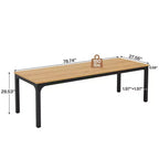 MAYEERTY 78.7 Extra Long Industrial Double Workstation Desk, 2-Person Home Office Desk with Heavy-Duty Metal Frame, 200lbs Capacity MDF Tabletop