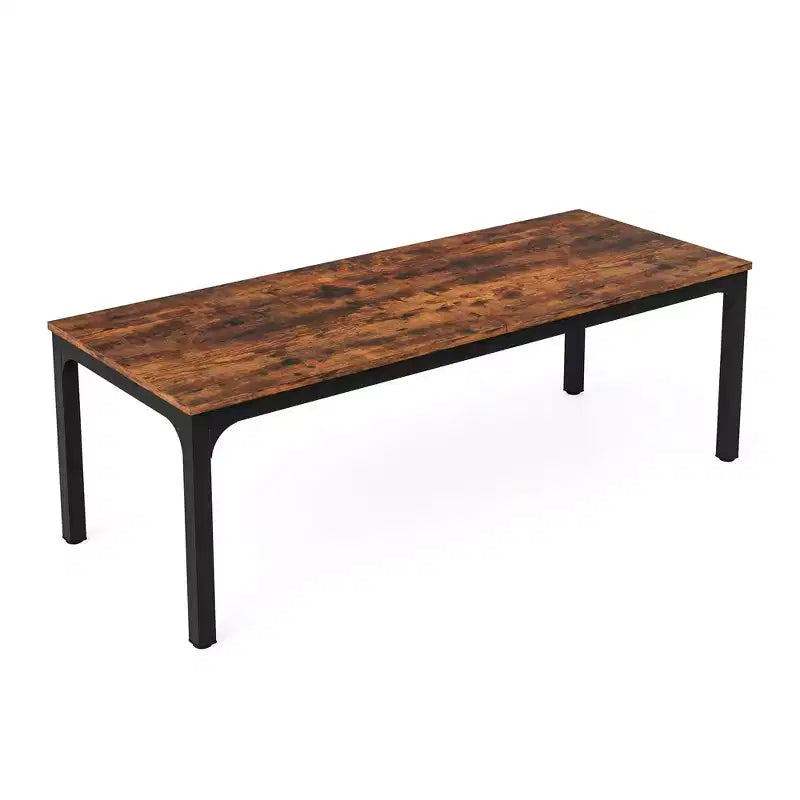MAYEERTY 78.7 Extra Long Industrial Double Workstation Desk, 2-Person Home Office Desk with Heavy-Duty Metal Frame, 200lbs Capacity MDF Tabletop