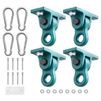 VEVOR Swing Hangers, 4 Pack Heavy Duty Swing Brackets, 5000 lbs Capacity, Screws Bolts Included, Smooth Dual Bearing, Aluminum Alloy Hangers, Green